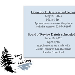 Open Book and Board of Review Dates